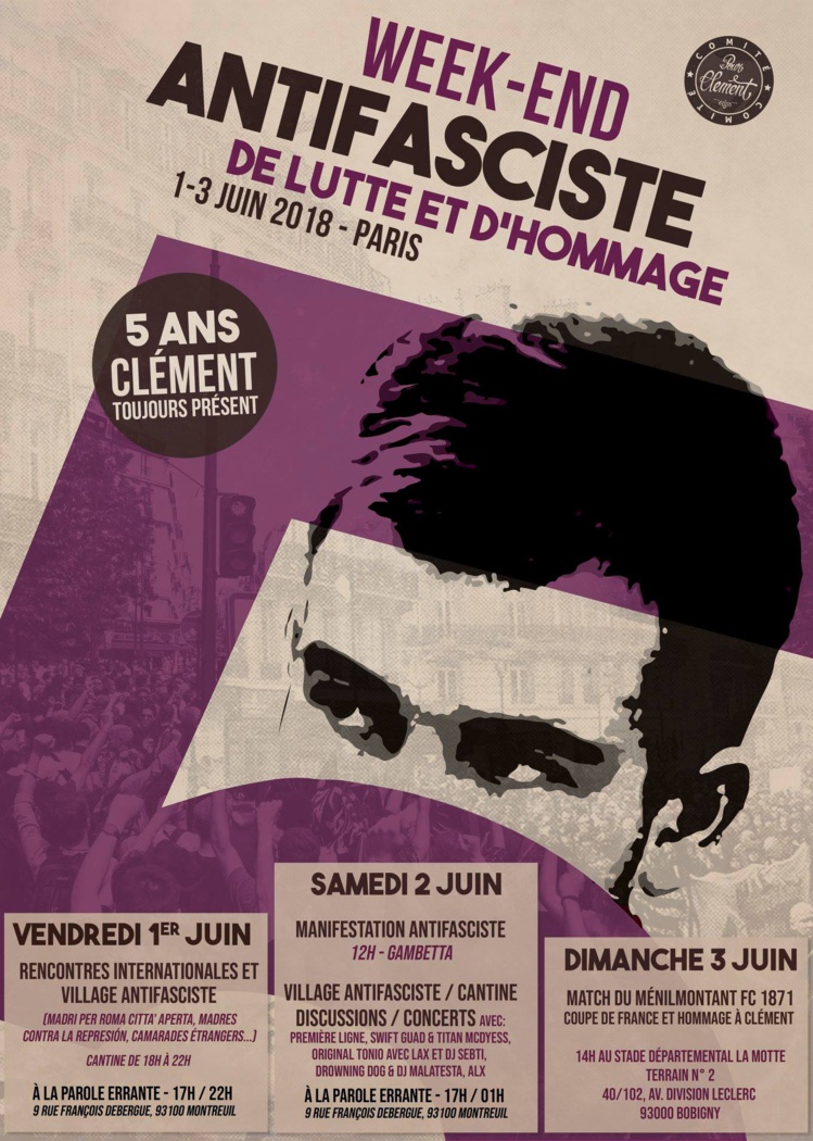 Week-end antifasciste de lutte et d'hommage du 1er au 3 juin à Paris Week-end antifasciste de lutte et d'hommage du 1er au 3 juin à Paris