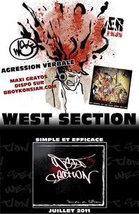 Maxi de West Section 'Agression verbale' avant l'album prévu pour juillet 2011