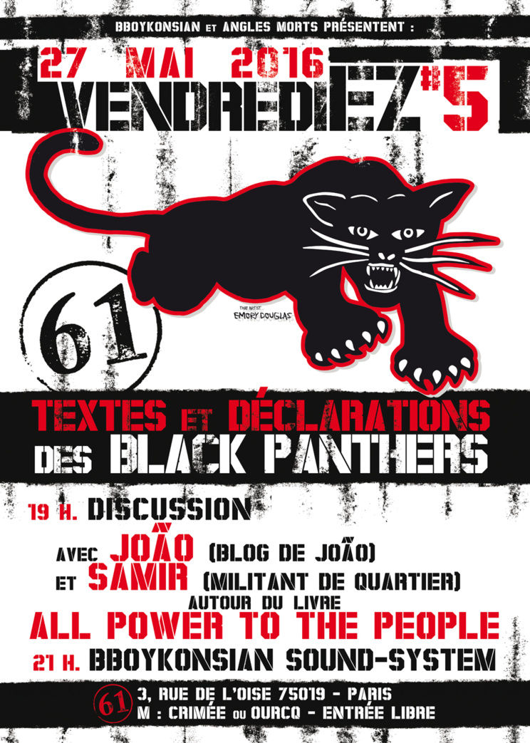 VendrediEZ #5 : Discussion avec João et Samir autour du livre 'All power to the people' le 27 mai 2016 à Paris VendrediEZ #5 : Discussion avec João et Samir autour du livre 'All power to the people' le 27 mai 2016 à Paris