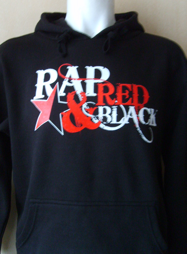 Sweat 'Rap Red & Black' Noir (Capuche)
