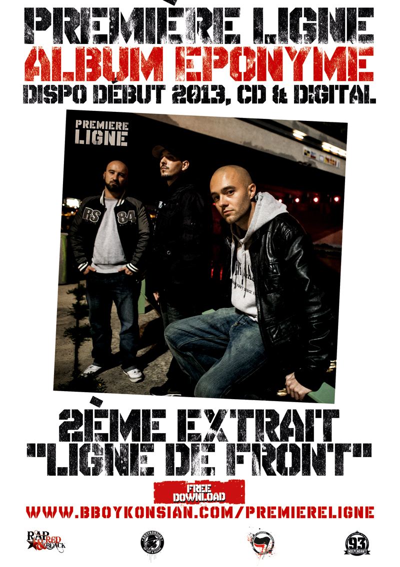 Flyer 'Ligne de front', 2ème extrait de l'album éponyme de Première Ligne